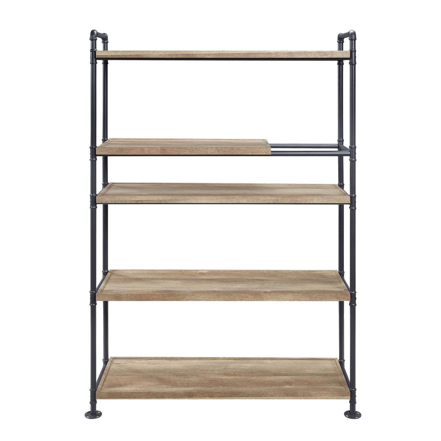 Brantley Oak & Sandy Black Finish Bookshelf