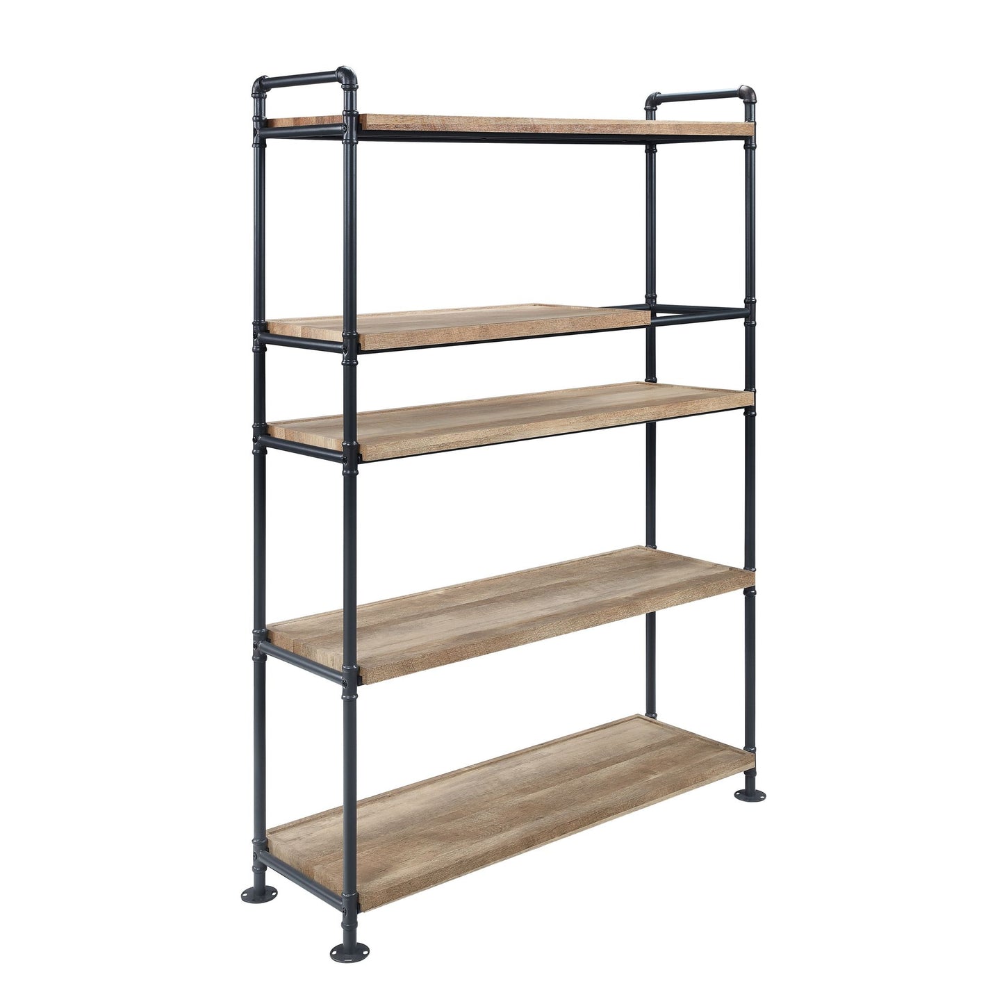 Brantley Oak & Sandy Black Finish Bookshelf